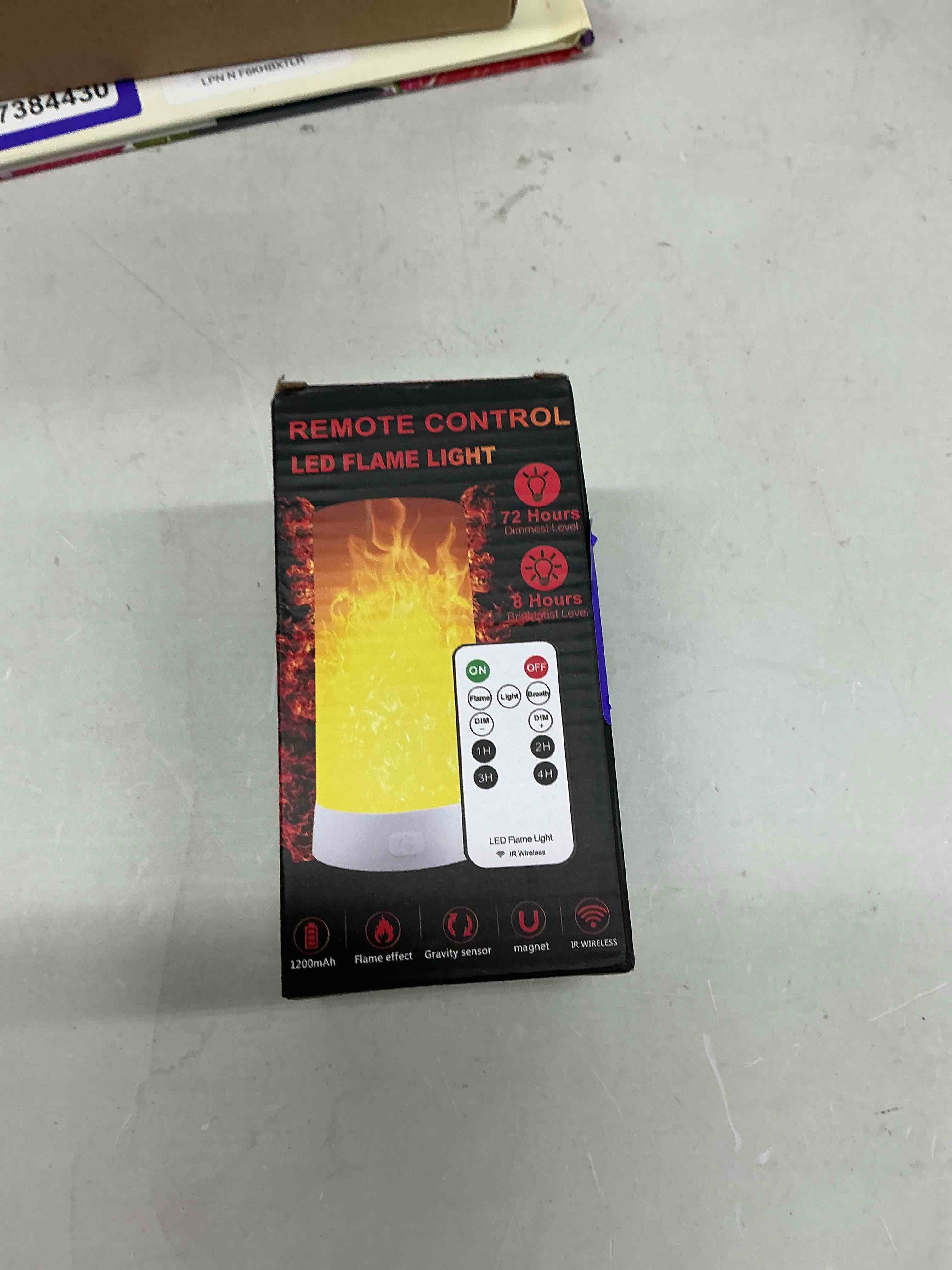 Condition photo showing Good Condition for led flame effect light, usb rechargeable fire lamp with remote & timer | 4 modes waterproof flickering dimmable flameless candles for fireplace, lantern, camping, halloween, garden, home decor 1pcs