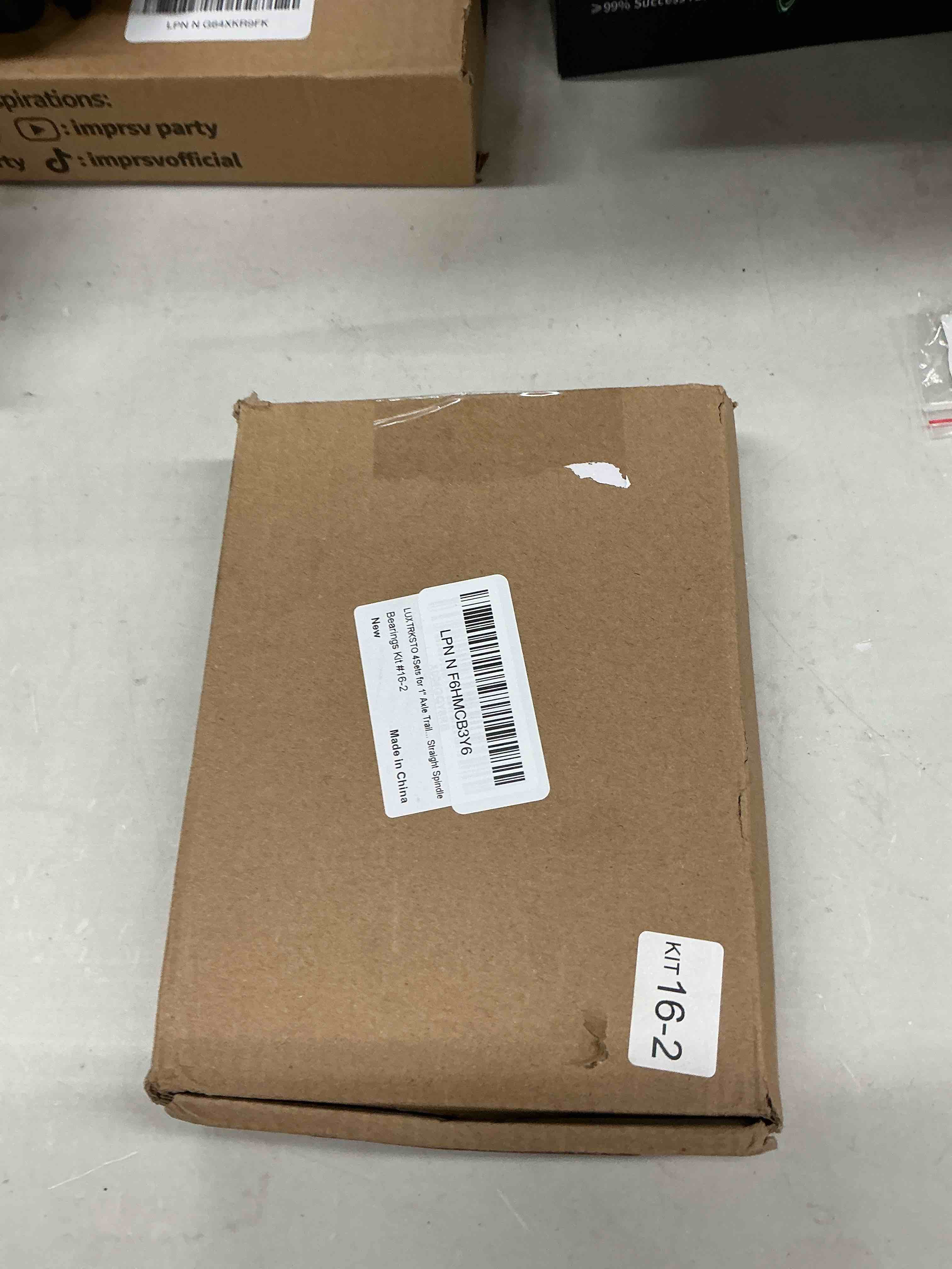 Condition photo showing Good Condition for 4 sets for 1'' axle trailer hub bearings kits, l44643 / l44610 bearings set with d-style tang washers, 12192tb 15192tb grease seals, cotter pins for 2000-2200 lbs bt8 straight spindle 4set l44643 bearing kit + tang washers