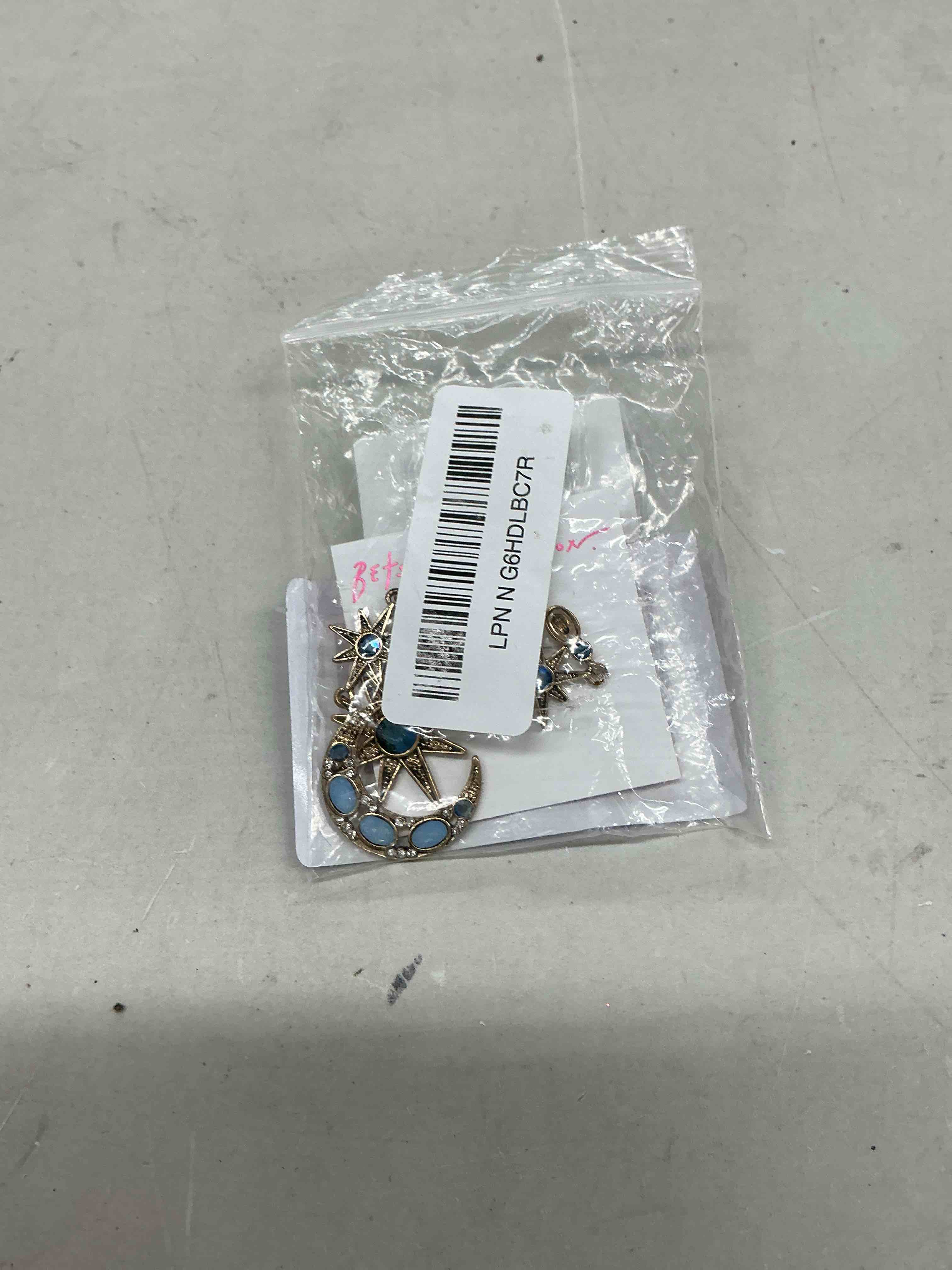 Condition photo showing Good Condition for betsey johnson women's moon and star drop earrings