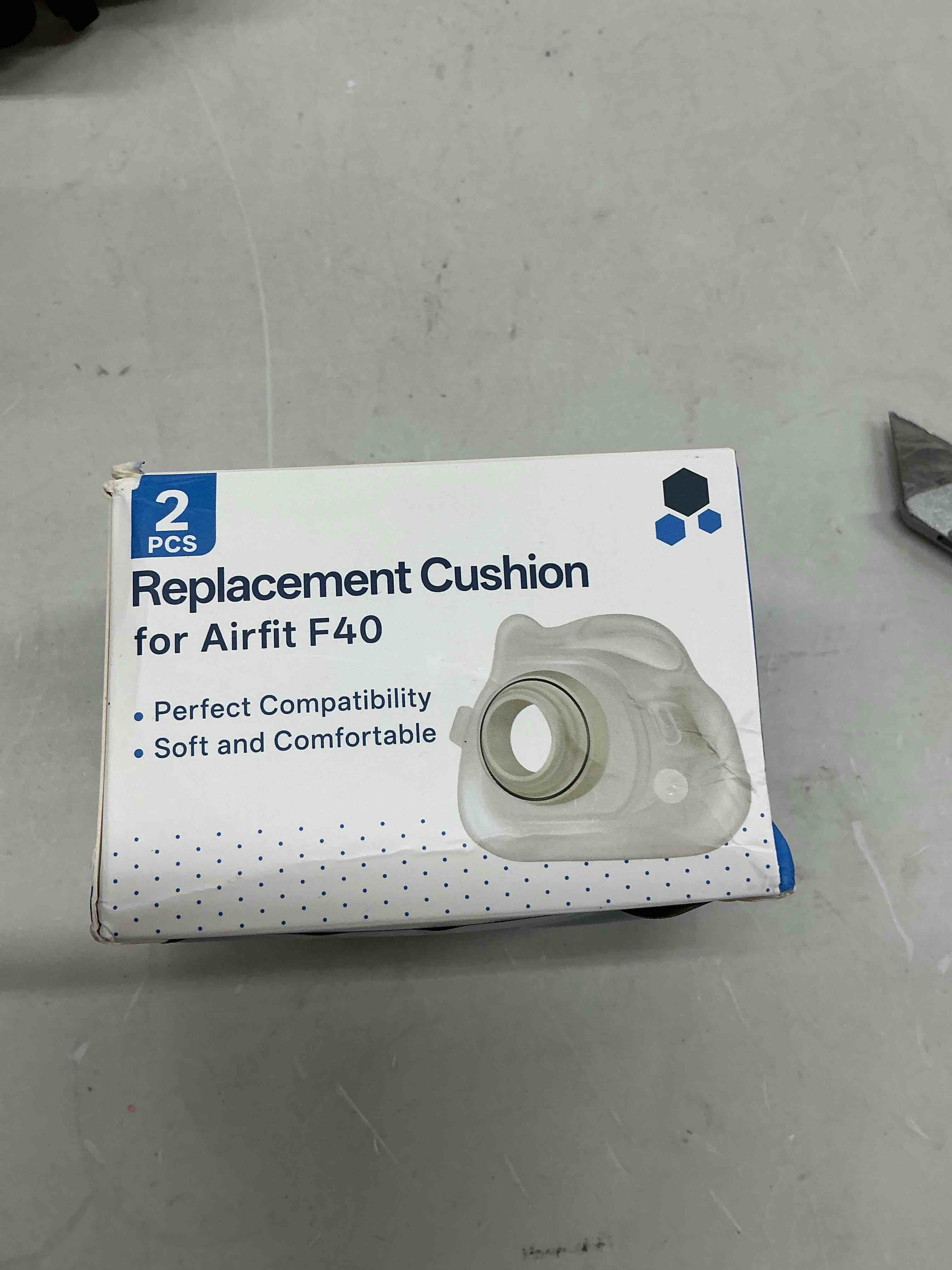 Condition photo showing Good Condition for 2 packs replacement cushion for airfit f40, compatiable with orignal airfit f40 frame, replacement full face cpap mask cushion, soft & durable, cover mouth large transparent - 2 pack