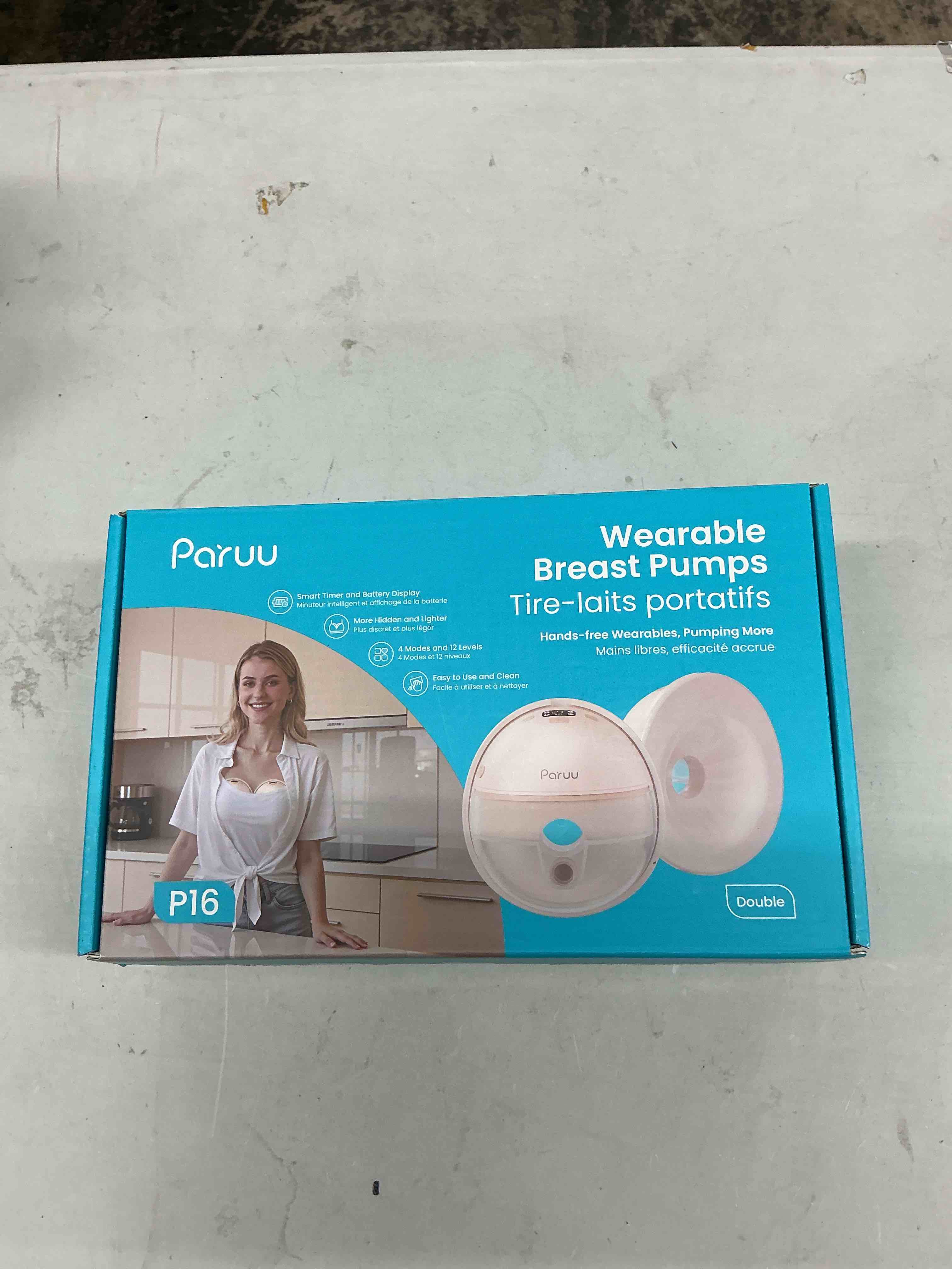 Condition photo showing Good Condition for paruu hands free breast pump p16, wearable breast pump electirc portable with 4 modes & 12 levels, max 309mmhg strong suction 19/21/24mm flange inserts wearable breastfeeding pump, 2 pack?nude