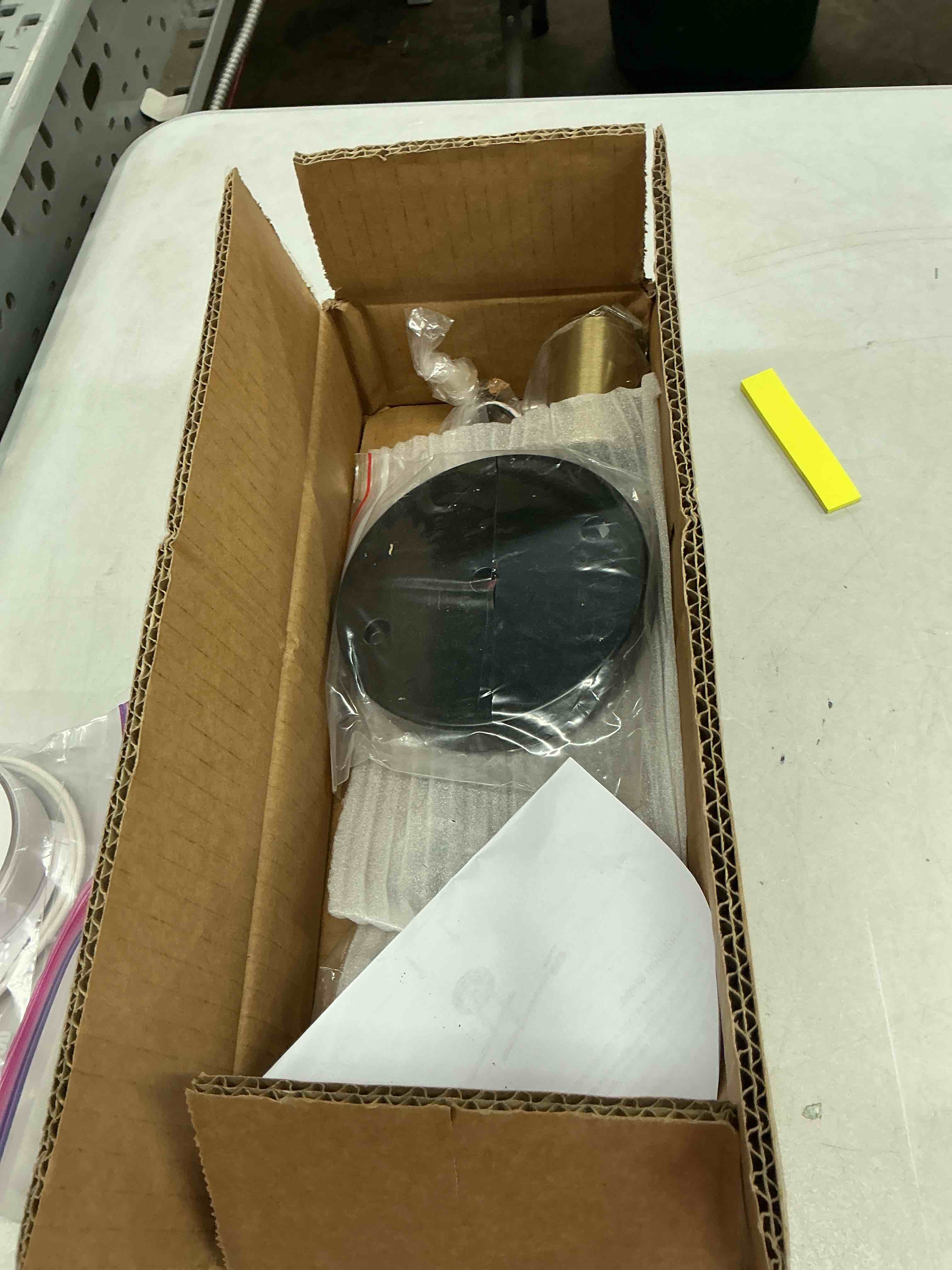 Condition photo showing Good Condition for modern sputnik chandelier ceiling light fixtures, 2-lights mid century industrial metal semi flush mount for dining room, bedroom, living room-black and gold black and gold (2-light)