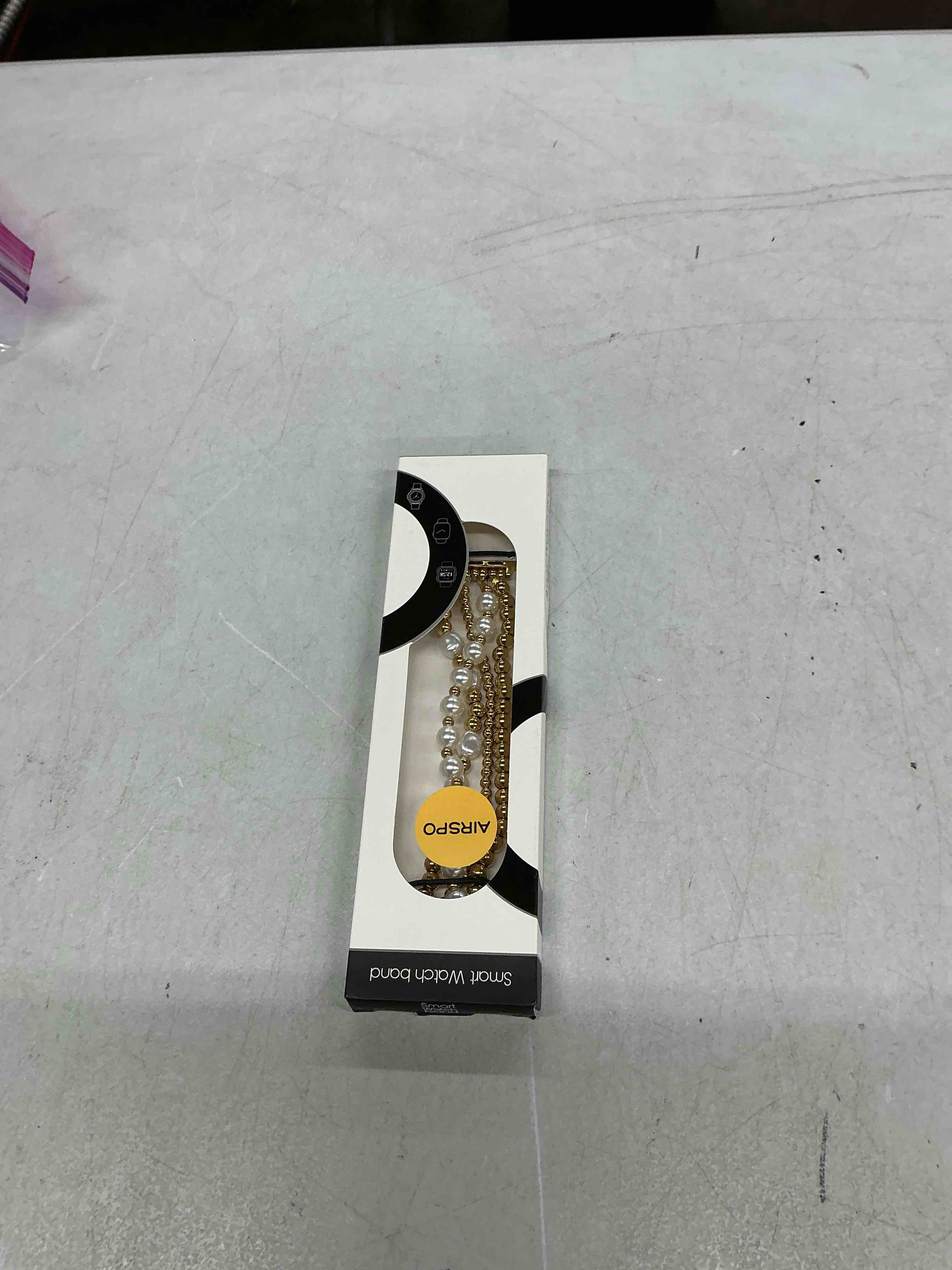 Condition photo showing Good Condition for airspo gold beaded bracelets compatible for apple watch band 38mm 40mm 41mm 42mm 44mm 45mm 46mm women, fashion handmade dressy iphone watch bands stainless steel beads elastic strap for iwatch series 11 10 9 se 8 7 6 5 4 3 2 1 gold 38mm/40mm/41mm-s(5.3"-6.2")