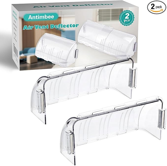 2 Pack Strong Magnetic Air and Heat Vent Deflectors for Floor, AC, Ceiling Registers and Sidewall Vents, Compatible with Vent Covers from 8.5” to 15”