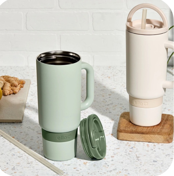 Ello Port 40-oz. Stainless Steel Tumbler with Handle, 2-Pack, Assorted Colors