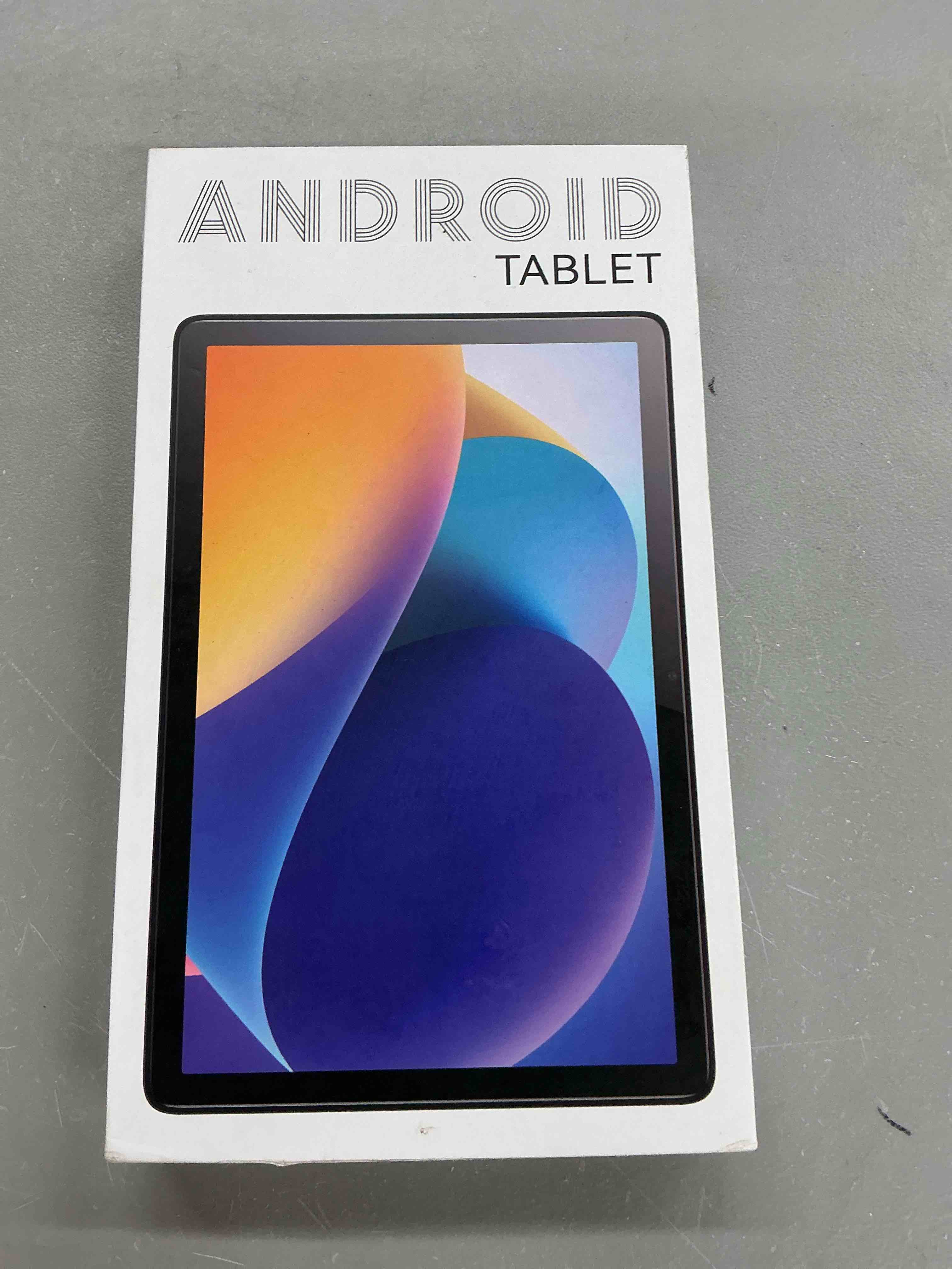 Condition photo showing As Is for 10 inch tablet android, 64gb, 1tb expandable, 1280 * 800 hd ips display, quad-core processor, dual camera, 6000mah, bluetooth,type-c (blue)