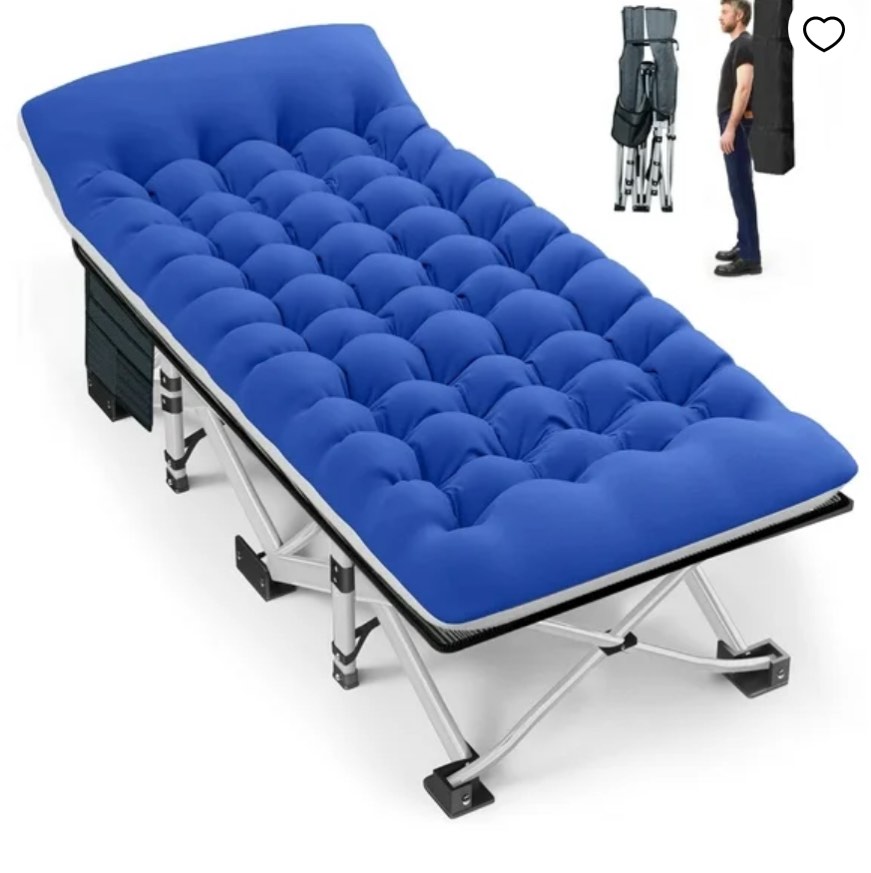 GVDV Folding Camping Cot Comfort Mattress cover  
