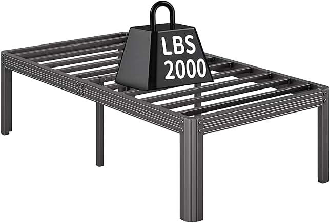 All-in-One 14 in. Twin Metal Foundation/Box Spring with Easy Assembly
