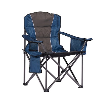Bazik Style Selections Blue Folding Camping Chair with Cooler Bag AGF9901R
