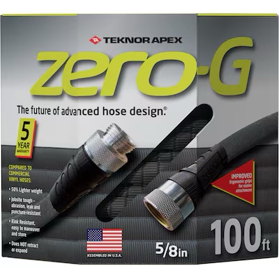 Apex Zero-G 4001-100 Garden Hose 5/8 in 100 ft L Coupling Fiber Gray