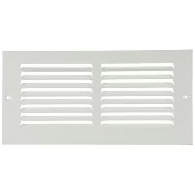 RELIABILT 10-in x 4-in Steel White Sidewall/Ceiling Grille