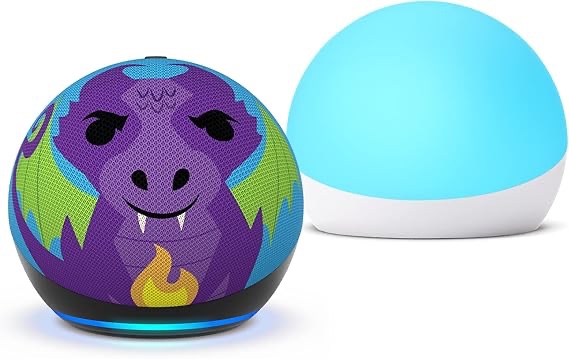 Amazon - Echo Dot Kids (5th Gen, 2022 Release) with Alexa - Fire Dragon