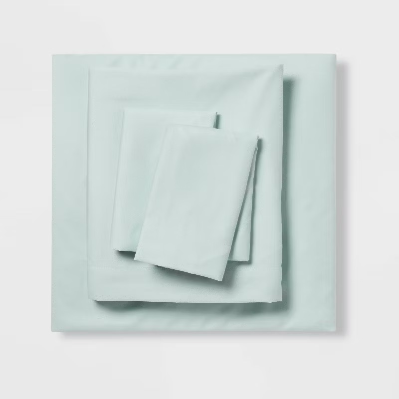 King Microfiber Sheet Set Mint - Room Essentials™: Polyester, OEKO-TEX Certified, Includes 4pc