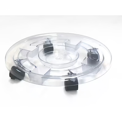 Style Selections 16-in L x 16-in D x 3.34-in H Clear Plant Caddy