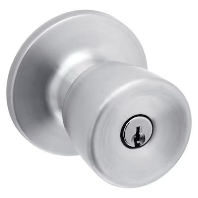 RELIABILT Gallo Stainless Steel Traditional Exterior Keyed entry door knob Single pack