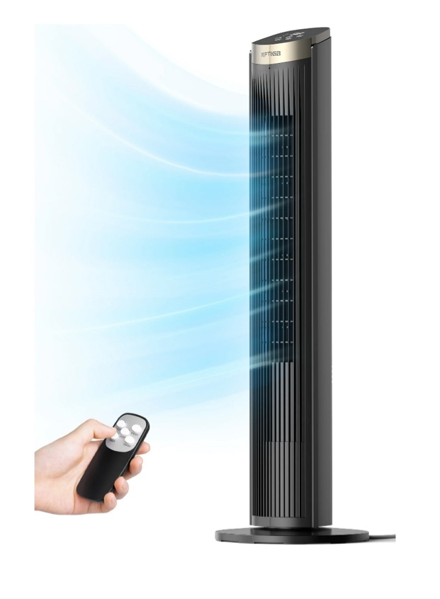 NFTIGB 40 inch Tower Fan Bladeless Fan for Bedroom, 70° Oscillating Standing Floor Fan with Remote, 5 Speeds 3 Modes with Remote, New