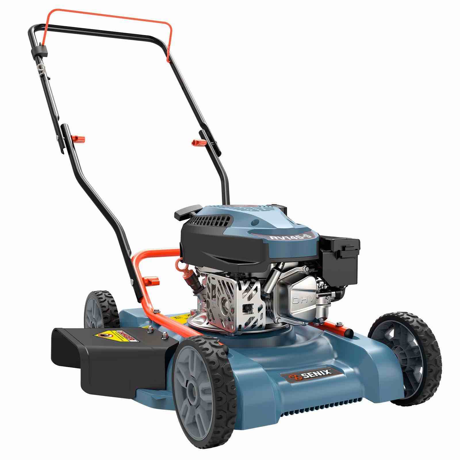 SENIX Power Lawnmower, 18in, 144cc 4-Cycle Engine, Rear Wheel Drive with Side Discharge