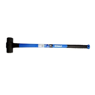 Kobalt Tempered High Carbon Steel and Fibreglass Sledge Hammer - 8-lbs - Black and Blue 103412