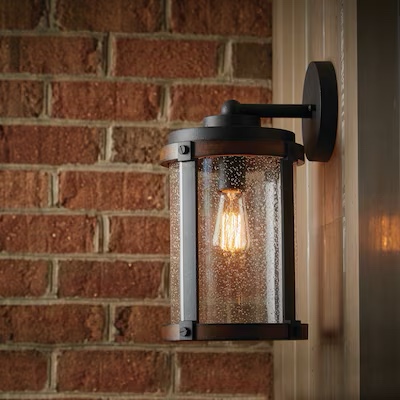 Kichler Barrington 1 -Light 13-in H Distressed Black Hardwired Outdoor Wall Light