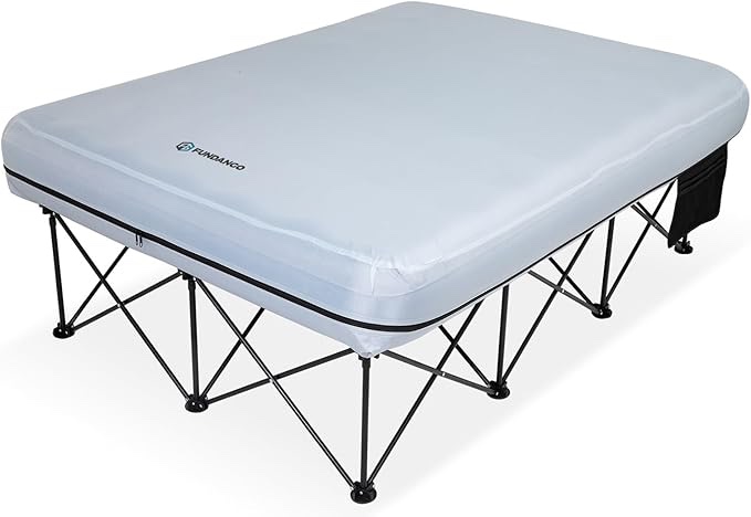 fundango 2 person cot queen size, folding airbed mattress, double camp bed