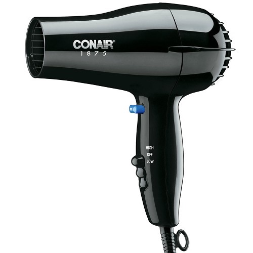 conair mid size ceramic hair dryer  1875 watts  compact  fast drying and styling  black 247tpw
