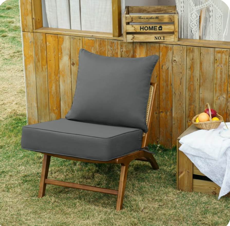 YEERSWAG 46.5x24x5.75 inch Outdoor Deep Seat Cushion Set,Water Repellant,Fade Resistant Patio Chair Cushion for Outdoor Patio Furniture
