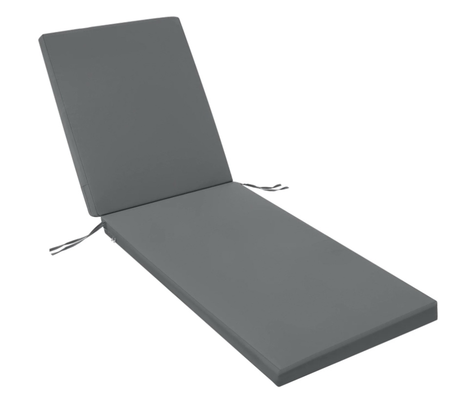 80x26x3 Inch Outdoor Patio Chair Cushion Recliner Cushion Chaise Lounge Cushion Non Slip Waterproof Beach Garden Furniture Cushion with Ties