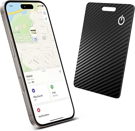 Tile by Life360 - Slim (2022) - 1 Pack Thin Bluetooth Tracker, Wallet Finder and Item Locator for Wallet - Black