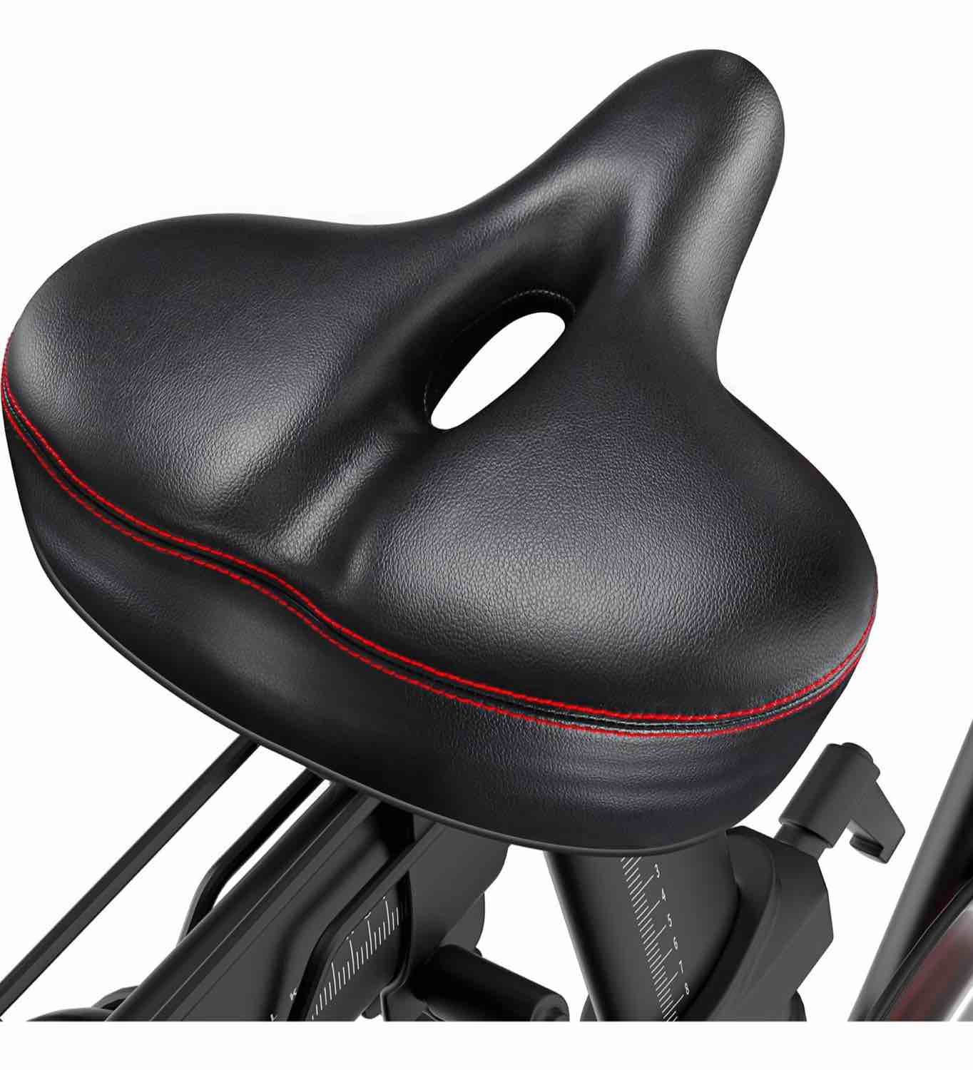 2025 New Noseless Bike Seat Cushion for Men Women-Extra Padding Comfort Wide Bicycle Seat, Oversized Comfortable Saddle for Peloton Bikes, Exercise Bikes, EBikes