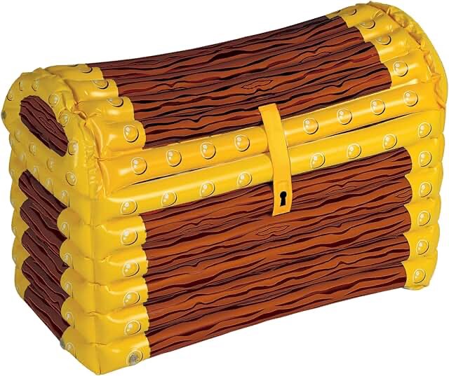 Inflatable Treasure Chest Cooler (holds apprx 48 12-Oz cans) Party Accessory  (1 count) (1/Pkg)