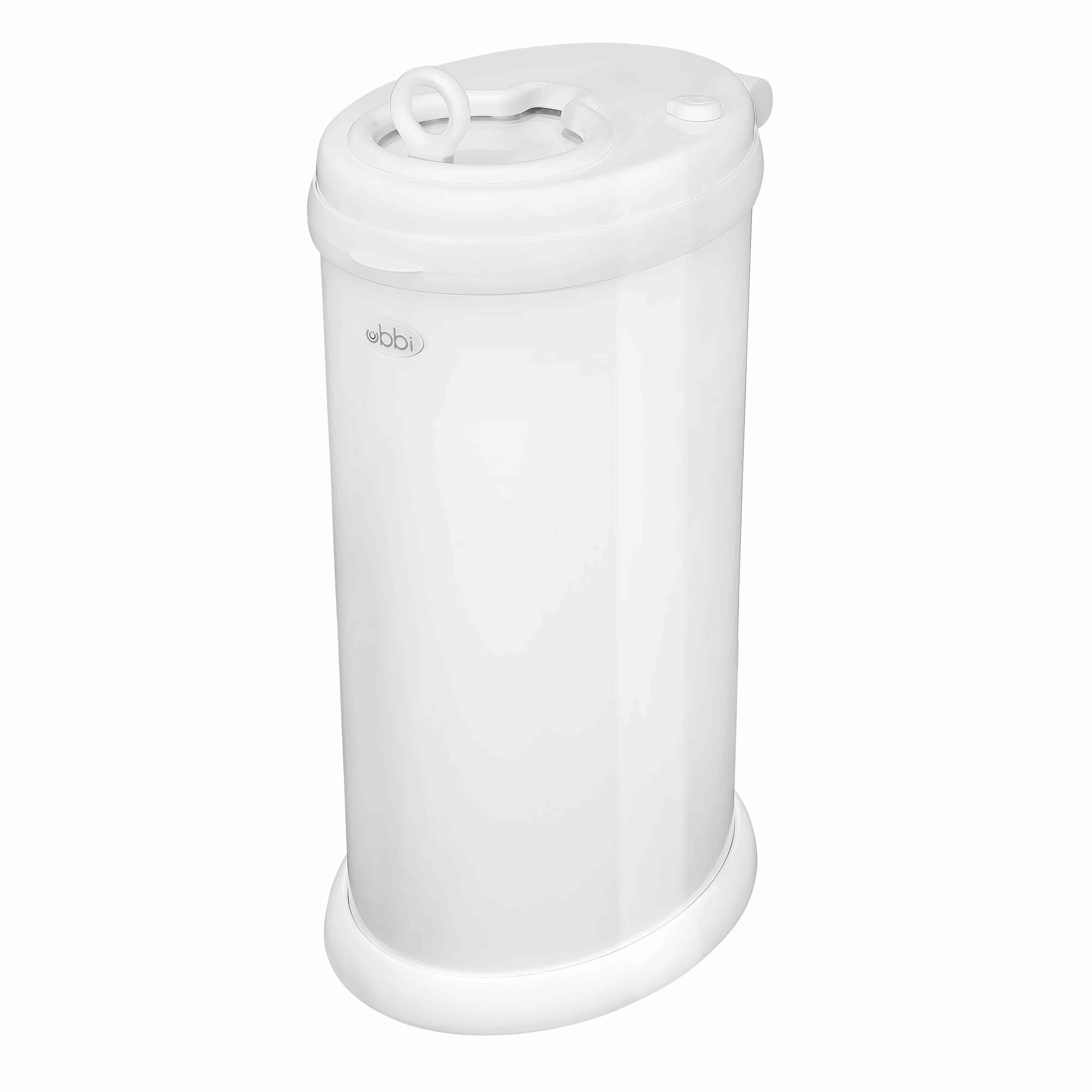 Ubbi Stainless Steel Diaper Pail, Odor Locking, No Special Bag Required, Award-Winning, Registry Must-Have, White