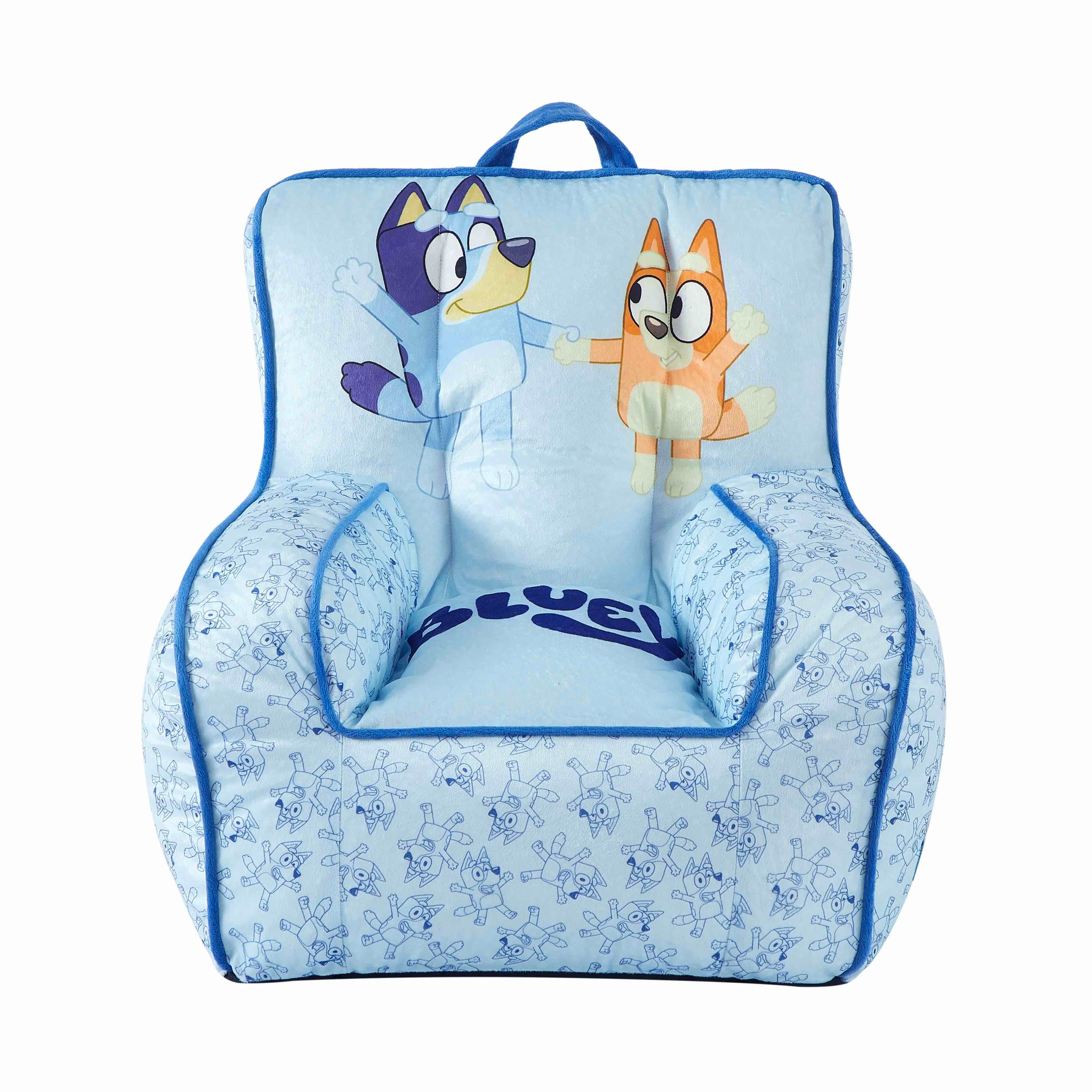 Bluey Square 18" Toddler Beanbag Chair, Blue