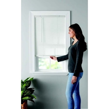 Better Homes & Gardens 2  Cordless Faux Wood Horizontal Blinds  White  30in W x 64 in L