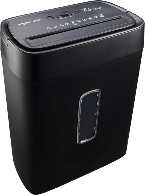 Pen+Gear 12-Sheet Cross-Cut Paper/Credit Card Shredder with 5.5 Gallon Bin Black Home & Office Use