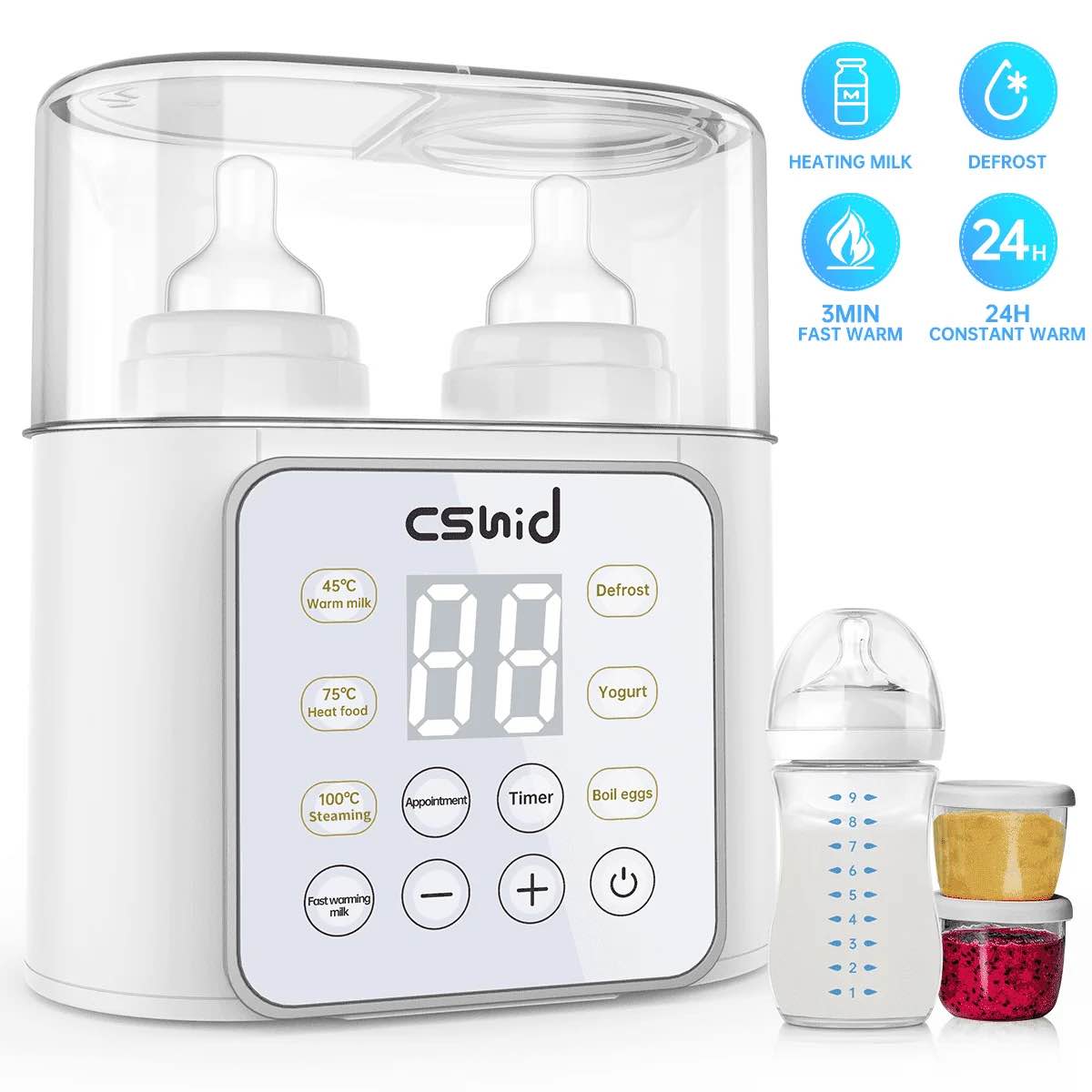 Pen+Gear 12-Sheet Cross-Cut Paper/Credit Card Shredder with 5.5 Gallon Bin Black Baby Bottle Warmer, 9-in-1 Fast Milk Warmer Babies Food Heater & Defrost & Office Use