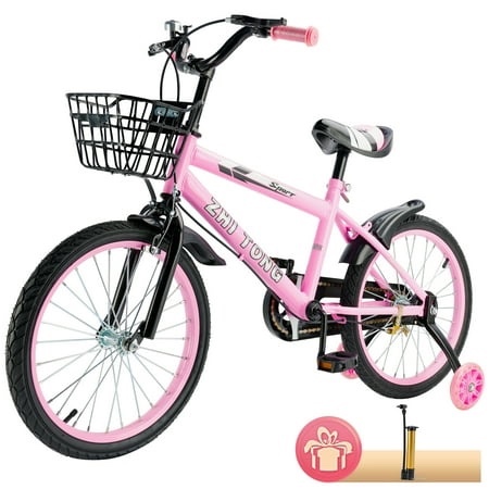 ARTUDATECH 14/16/18 Inch Kids Bike for Ages 3-10 Years Old Boys Girls Kid S Bikes with Training Wheels Basket Dual Brake Children Bicycle for Kids