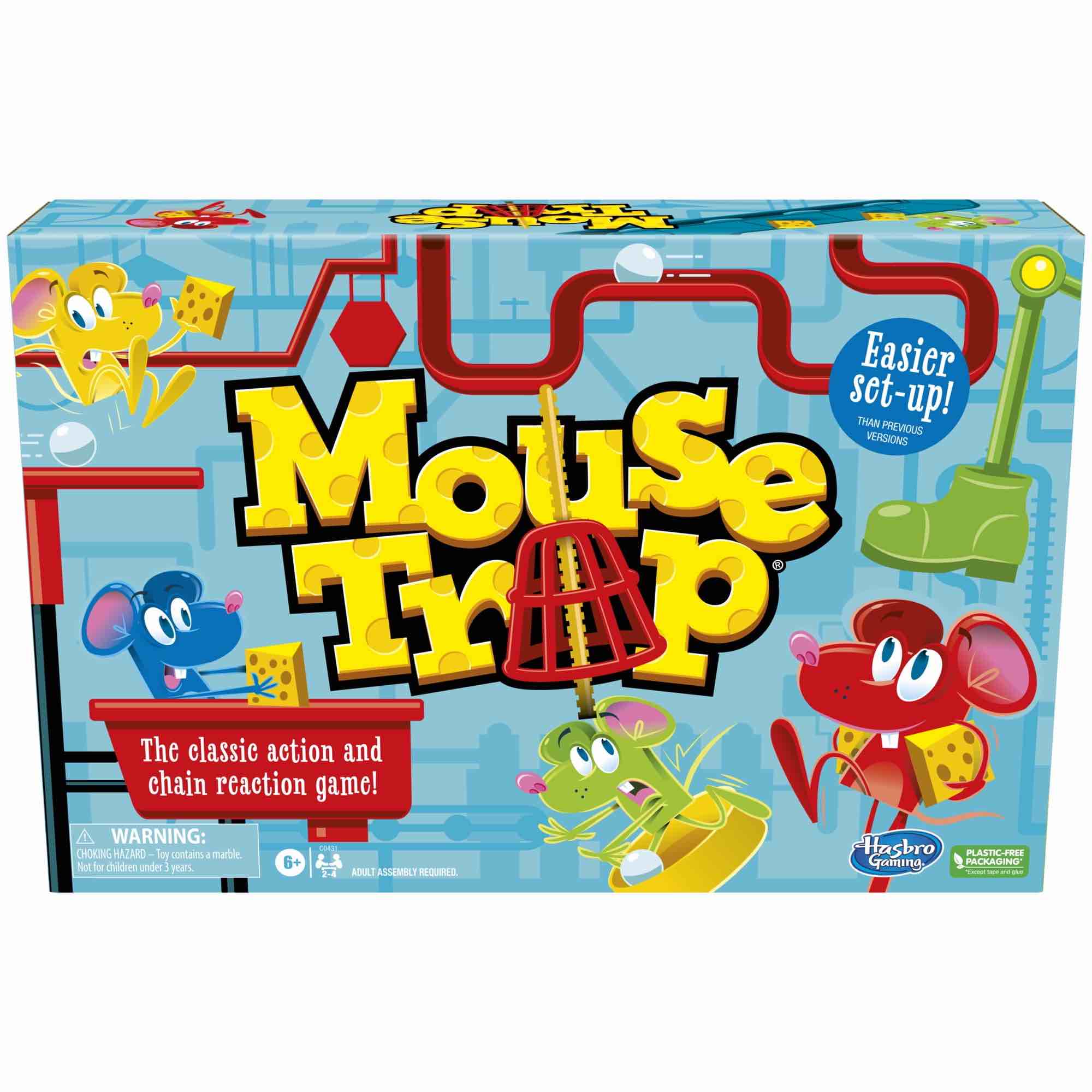 Mouse Trap Kids Board Game, Easier Set-Up Than Previous Versions, Ages 6 and Up