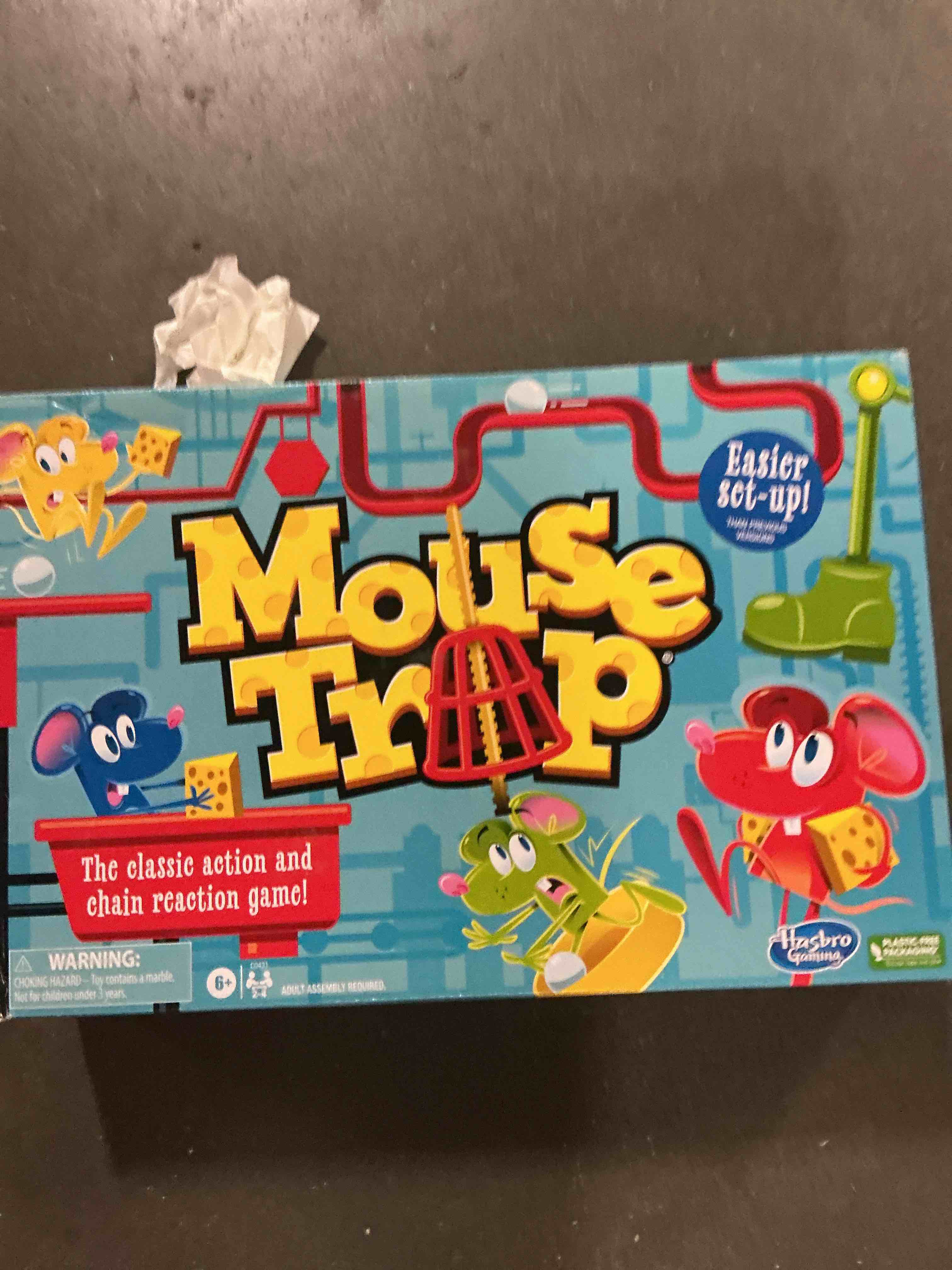 Hasbro Gaming Mouse Trap Kids Board Game, Family Board Games for Kids, Easier Set-Up Than Previous Versions, Kids Games for 2-4 Players, Kids Gifts, Ages 6 and Up