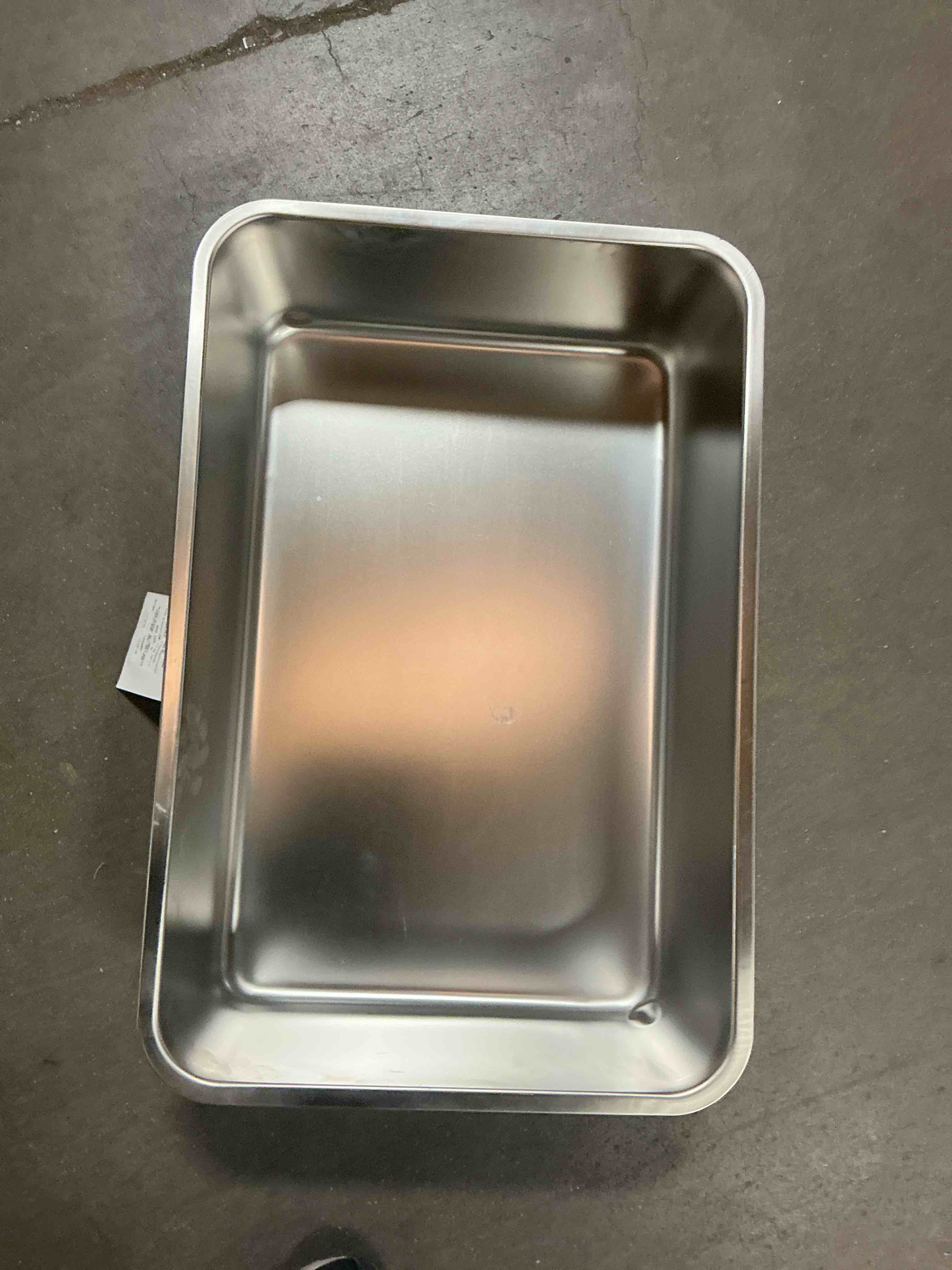 IKITCHEN Stainless Steel Cat Litter Box, Large Metal Litter Pan for Cats Rabbits, Kitty Litter Box Never Absorbs Odors, Low Side Entry Non Stick, Easy Clean 17.5 x 13.5 x 4 inches