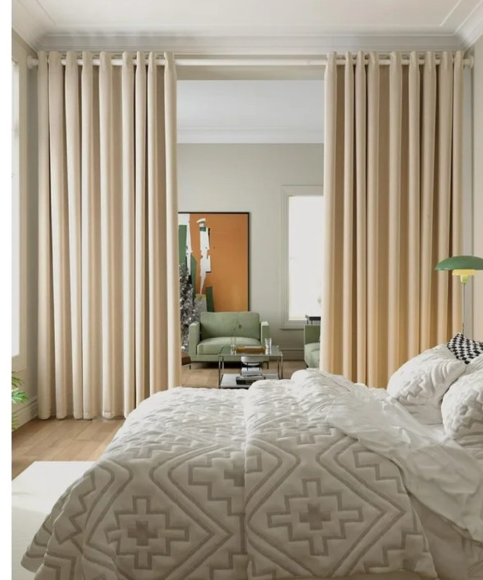 Tension Curtain Rods for Windows 66 to 120 Inch, White Curtain Rods No Drilling, Heavy Duty Extra Long Tension Rod for curtains, Outdoor Spring Rod for Patio, Bedroom