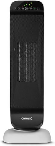 DeLonghi 1500w Ceramic Digital Tower Heater made with recycled materials and packaging, remote, ECO, oscillation