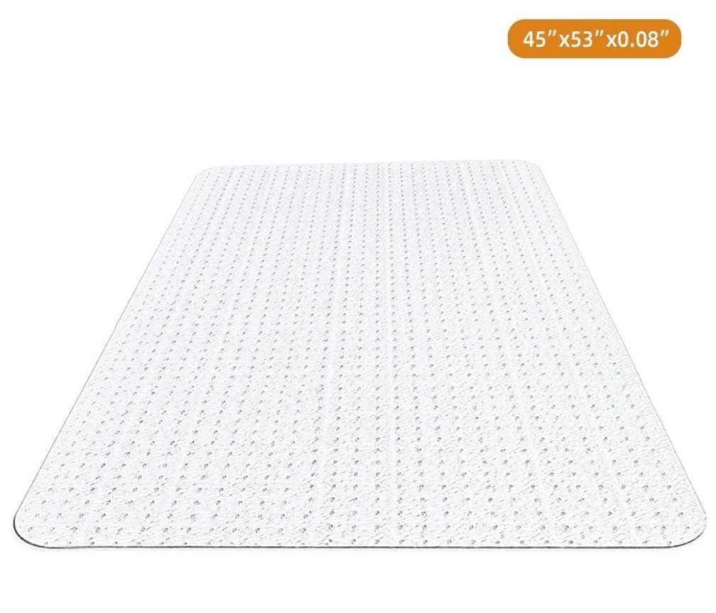 GPED Office Chair Mat for Carpet, 45" x 53"Rectangle Carpet Protector Mat, Sturdy Carpet Chair Mat with Studs for Office, Home and Gaming Floor
