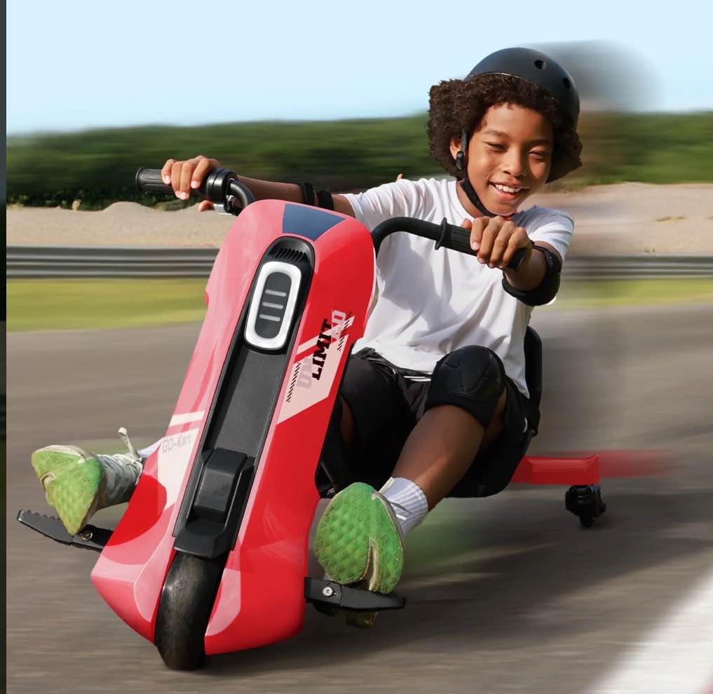 ORFELD 24V Electric Kids Go Kart for Ages 6+, High-Power Battery Ride On Toy with Safety Belt, Drift Cart Gift for Boys & Girls,Red