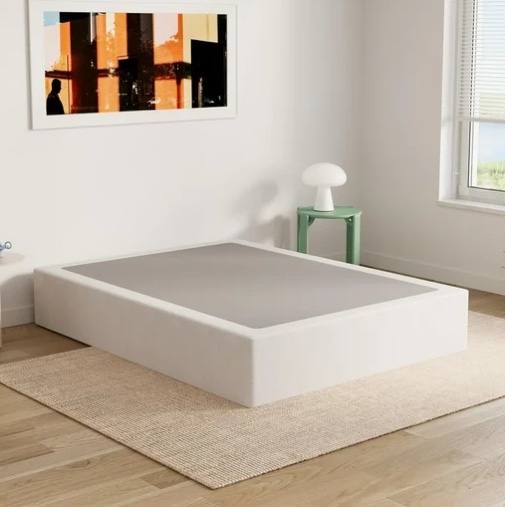 ULIESC 9 inch King Metal Box Spring, Sturdy Mattress Foundation, Fabric Cover Included, Easy Assembly