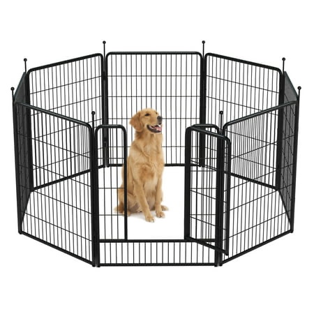 Suchown Dog Playpen Outdoor 8 Panels 40 Height Dog Fence Exercise Pen with Doors for Large/Medium/Smal Dogs Portable Pet Playpen Indoor Outdoor for