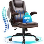 JONPONY Big and Tall Office Chair 400LBS Wide Seat Ergonomic Computer Desk Chair High Back Executive Leather Chair Adjustable Task Chair Lumbar Back Support 8 Hours Heavy Duty Design,9189,Brown
