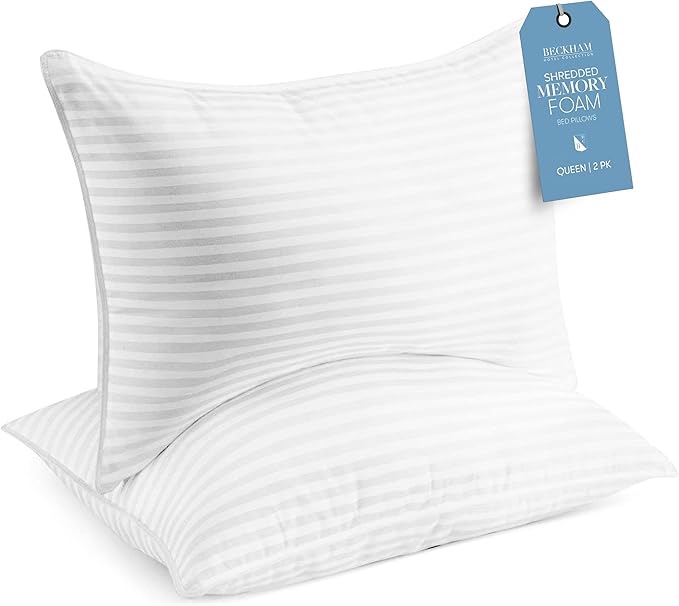 Beckham Hotel Collection Bed Pillows Standard/Queen Size Set of 2 - Original Down Alternative Pillow