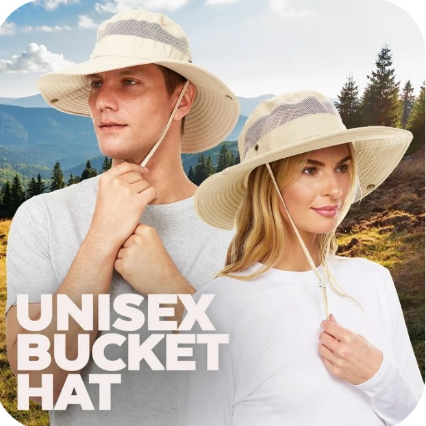 Debra Weitzner Sun Hat for Men/Women UV Protection Boonie Hats with Wide Brim Summer Hats for Hiking Fishing Safari Gardening Beach Camping, Beige Small