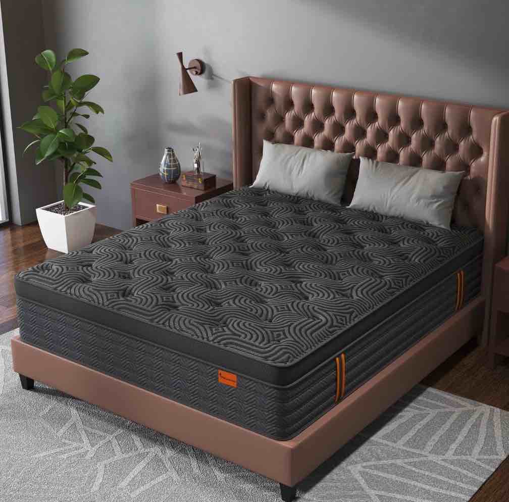 Viscountess Full Mattress 14inch Gel Memory Foam Hybrid Mattress in a Box Innnerspring Medium Firm Comfort
