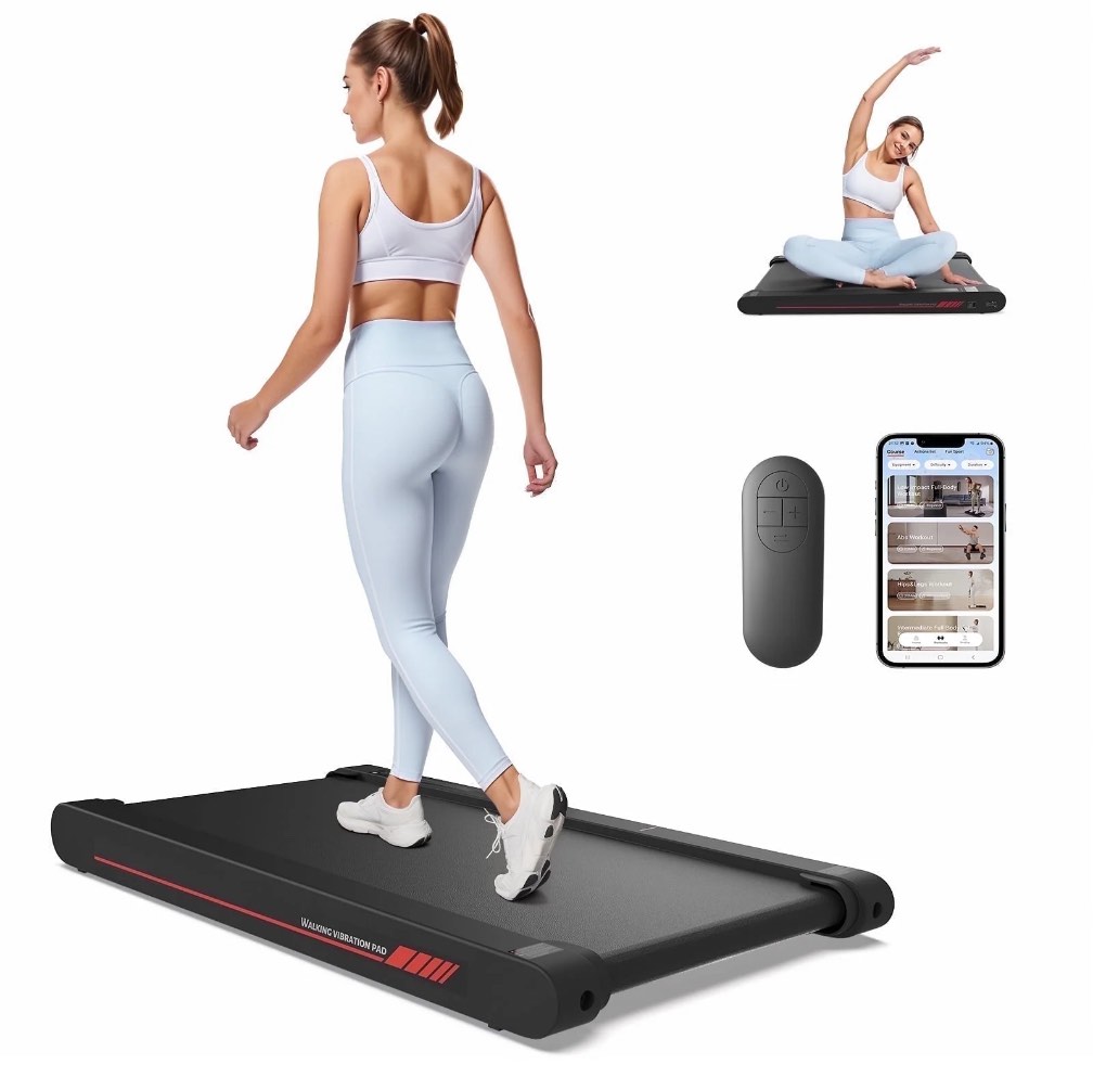 Sperax Walking Pad Treadmill with APP,3 in 1 Portable Under Desk Treadmill Fitness,Walking Vibration Workout Pad with Remote Control